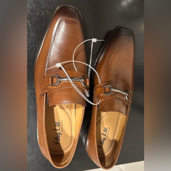 NEW Flag LTD., Men's Noble Bit Brown Leather Loafer Dress Shoes Size 11 - Picture 5 of 12